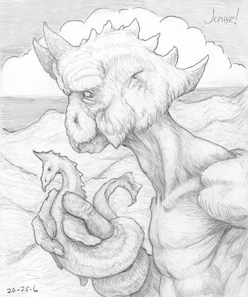 "Companions Dos" - Pencil Sketch - Character Design - Copyright 2020, Jephyr (Jeff Curtis), All Rights Reserved